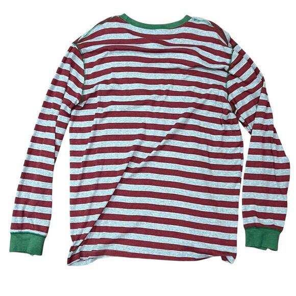 Littlest Prince Holiday Couple Family Adult Red Grey Striped Pajama Set Xlarge - Picture 4 of 5